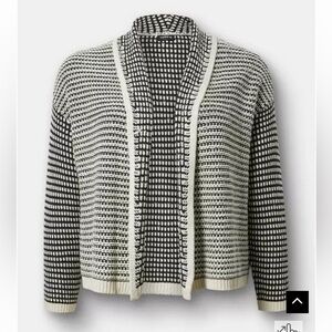 Torrid Knit black and cream Cardigan